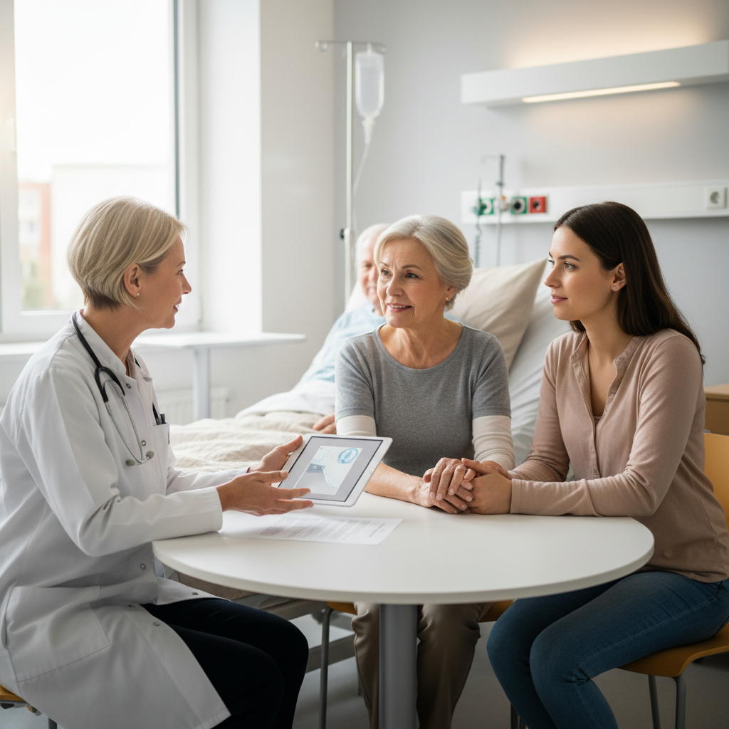 Redaktionelles Bild mit Menschen zum Thema: Patientenwillen absichern: 5 Schritte, damit Ihre Familie im Notfall nicht streiten muss