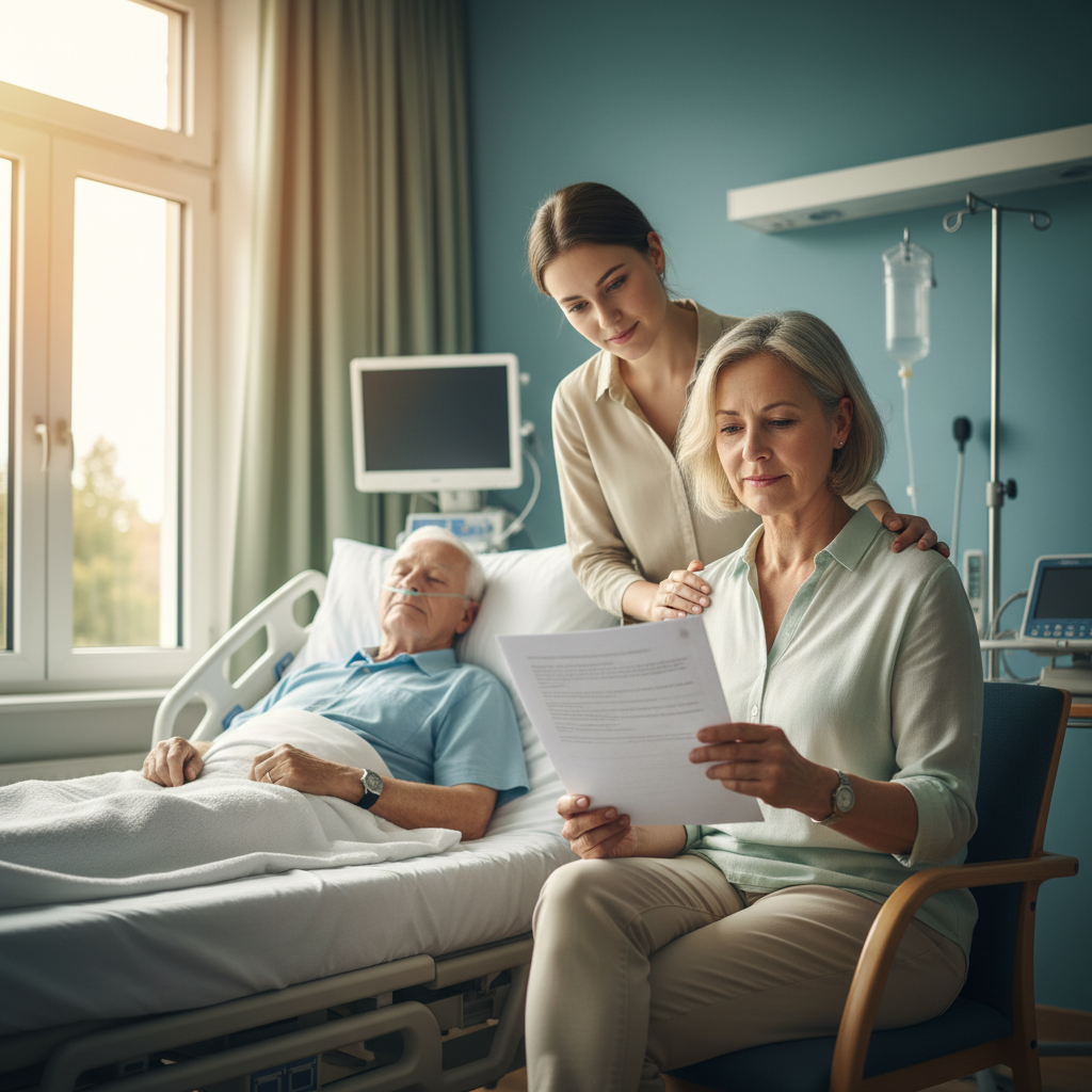 Redaktionelles Bild mit Menschen zum Thema: Patientenwillen absichern: 5 Schritte für den Notfall — rechtssicher und ohne Notar